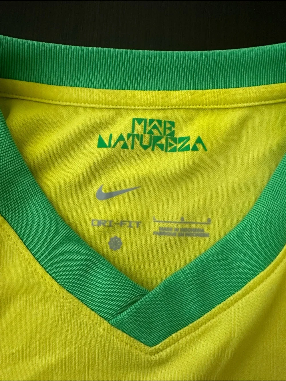 Nike Brazil 2023 Stadium Home Yellow Green Jersey Mae Natureza Edition Men L
